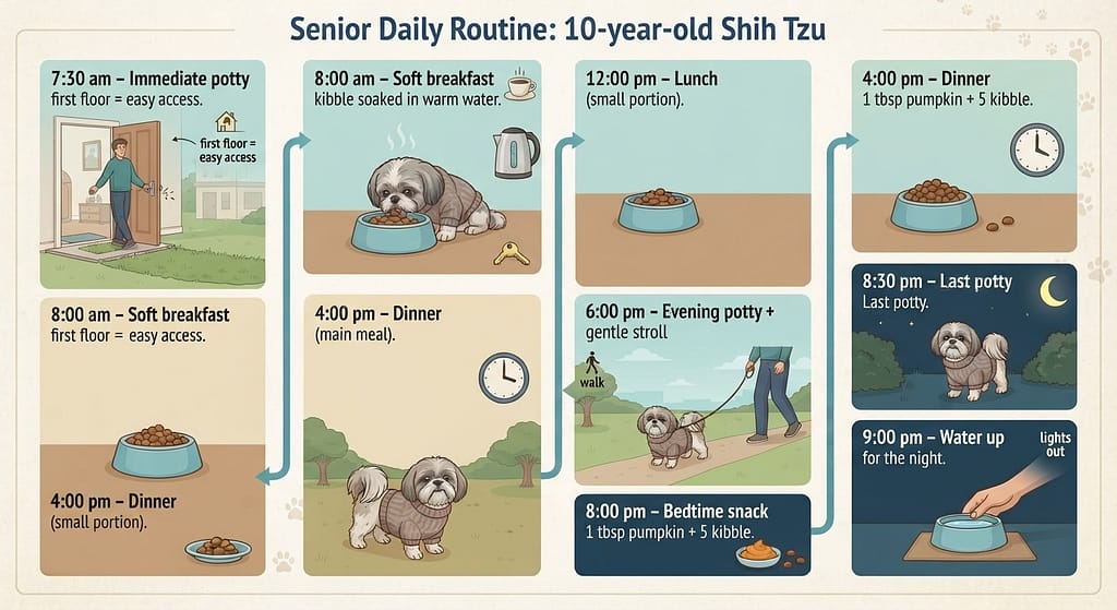 Senior daily routine graphic