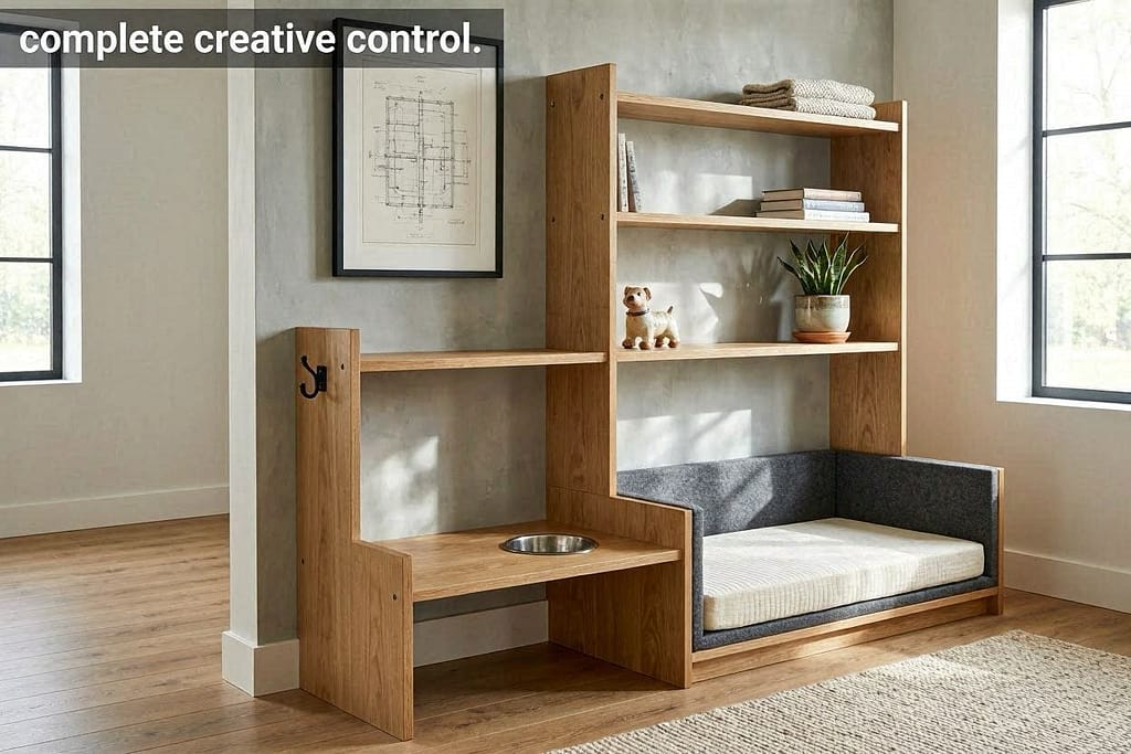 Professional-looking custom build. Text: "Complete creative control."